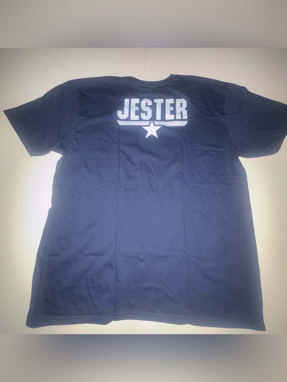 Top Gun Movie Call Sign Jester Dark Blue T Shirt Size XL Screen Pressed Official